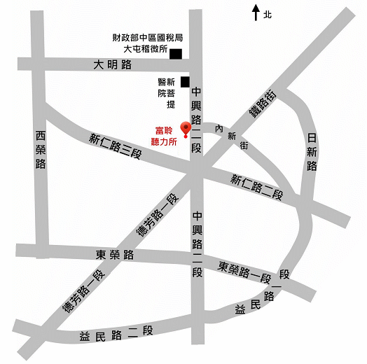 富聆聽力中心大里聽力所地圖